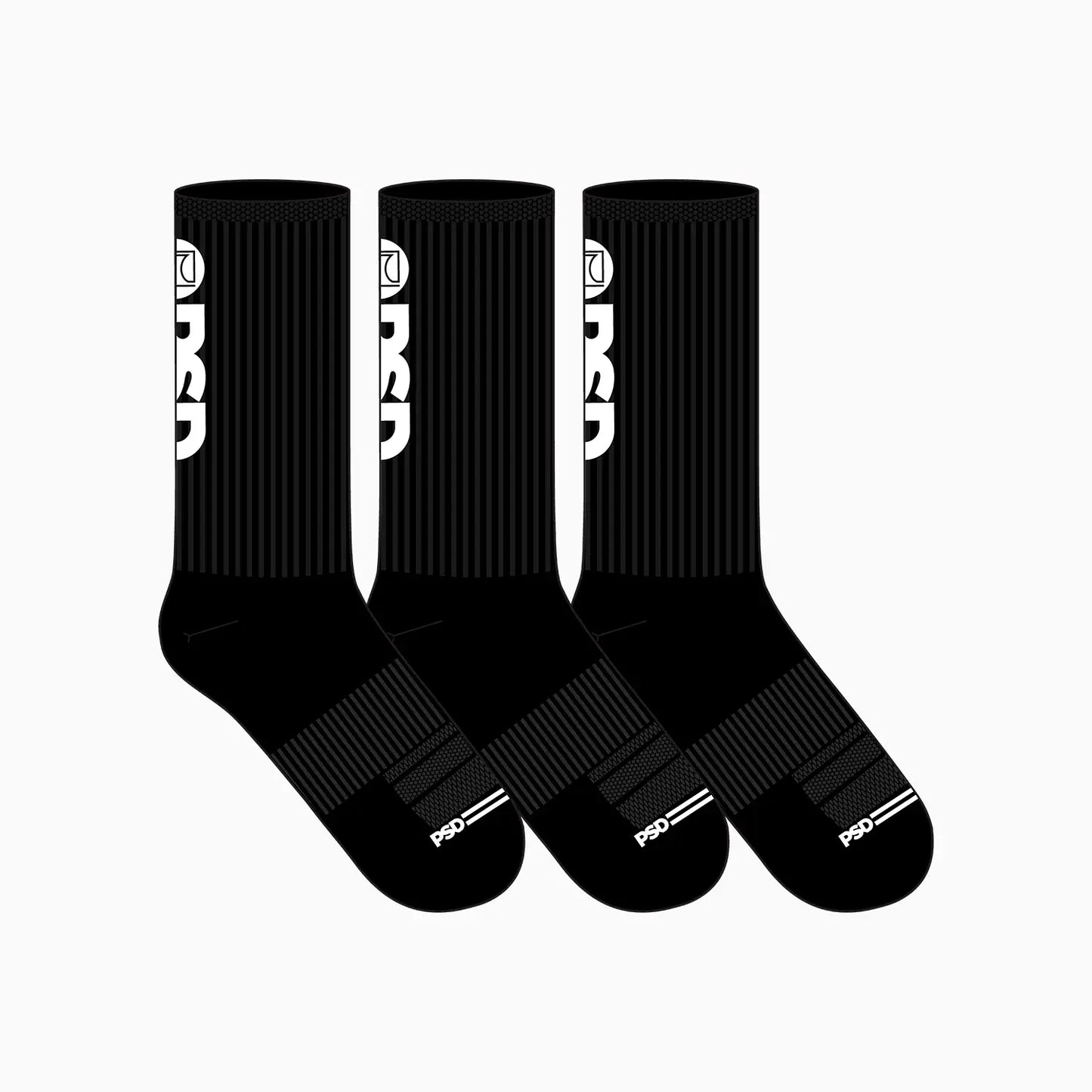 PSD Black Classic Crew Socks (3 Pairs)