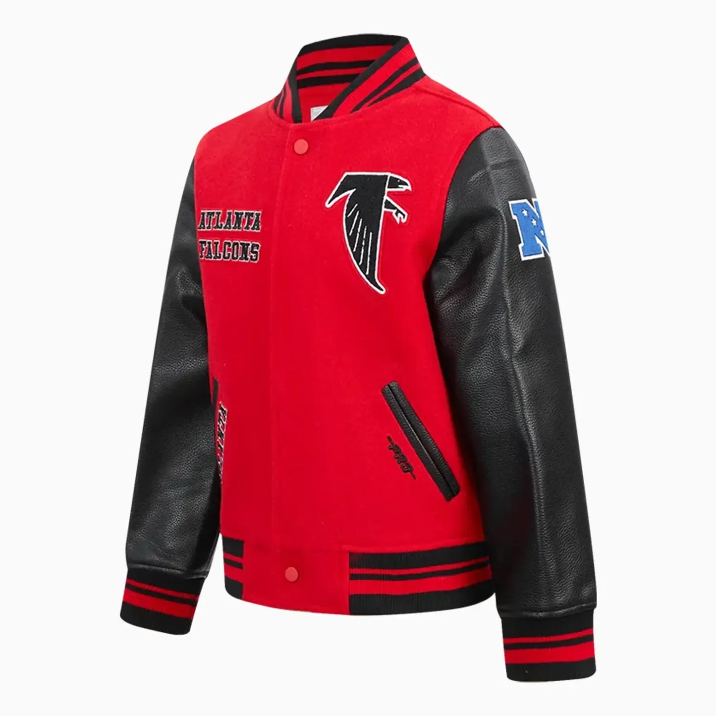 Kid's Atlanta Falcons NFL Retro Classic Rib Wool Varsity Jacket