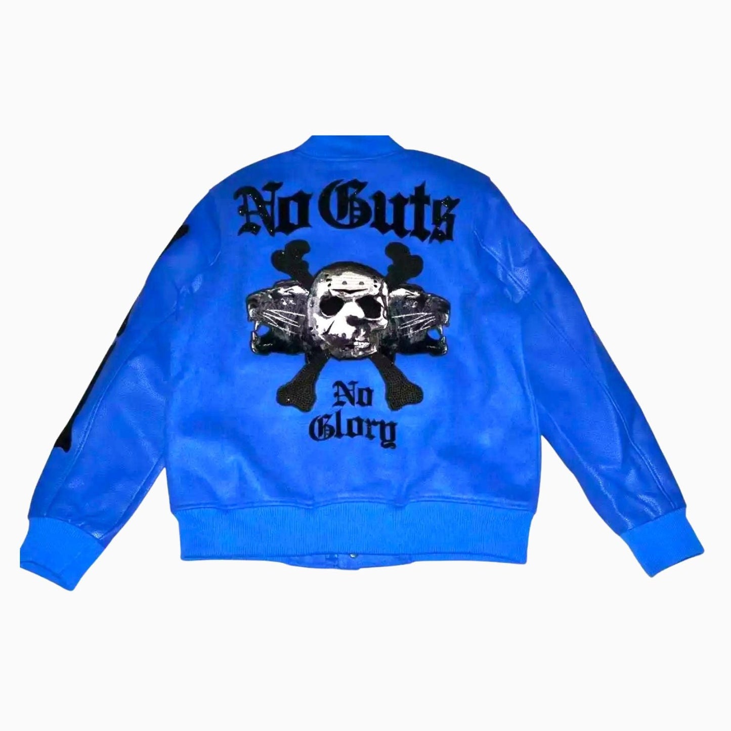 Men's Rhinestone No Guts No Glory Varsity Jacket