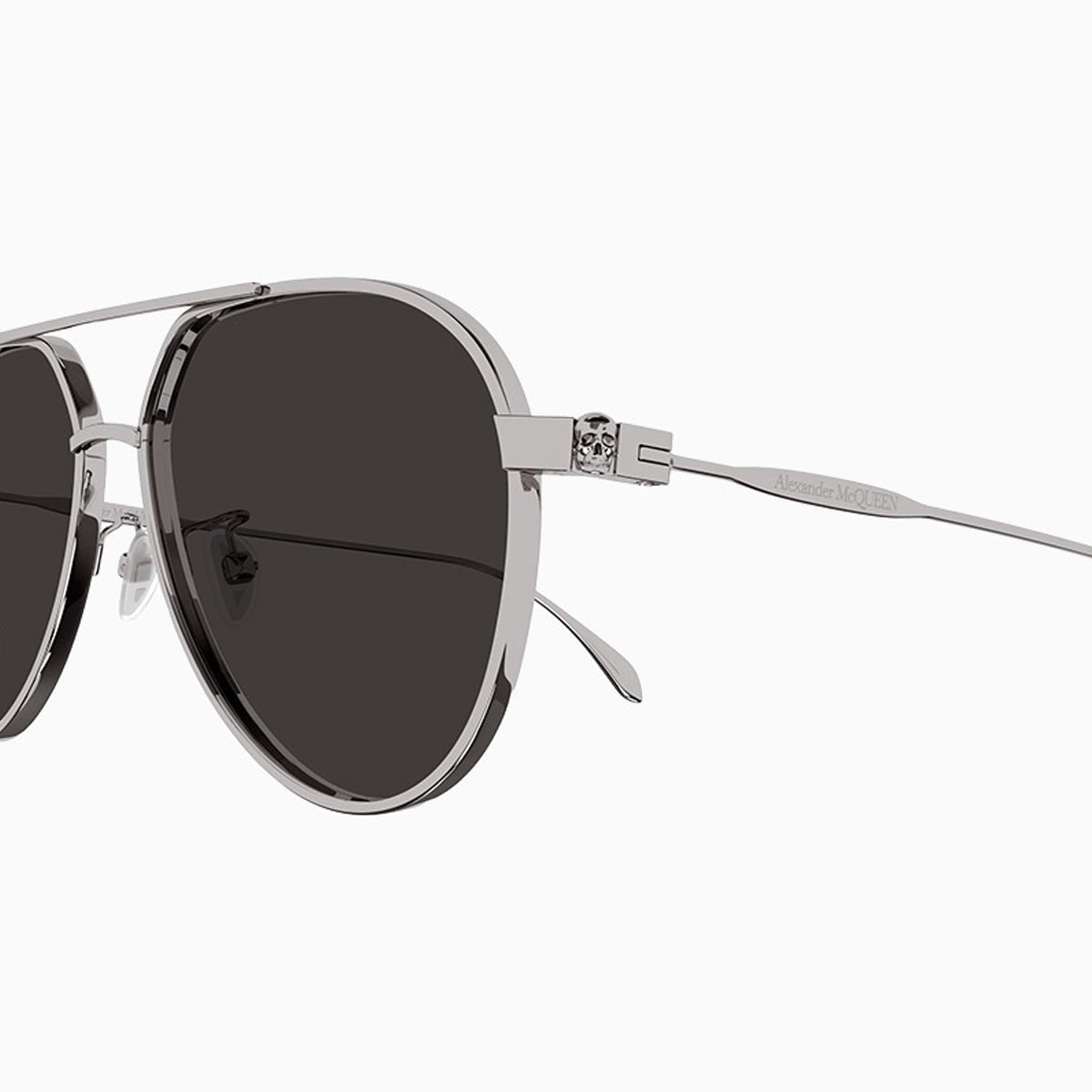 Alexander Mcqueen Ruthenium Grey Sunglasses