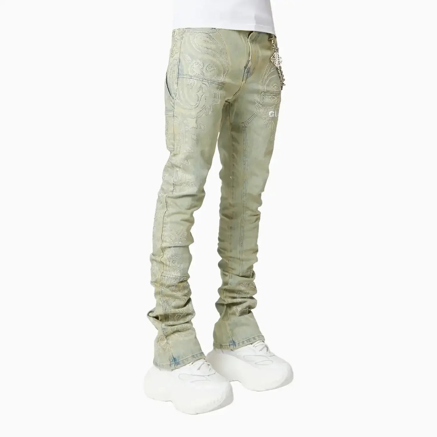 Men's Vintage Paisley Denim Pant