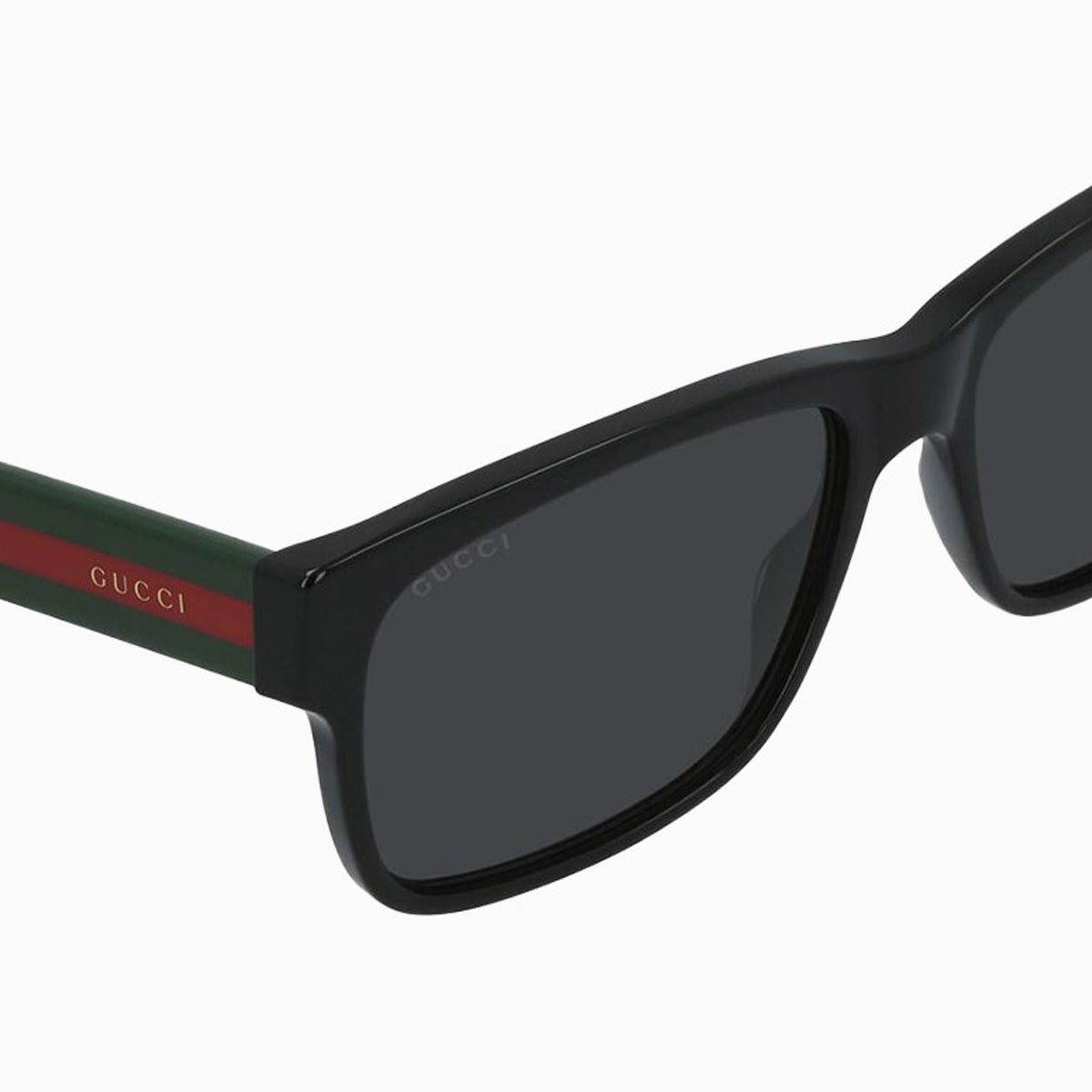 Men's Black Grey Square Sunglasses