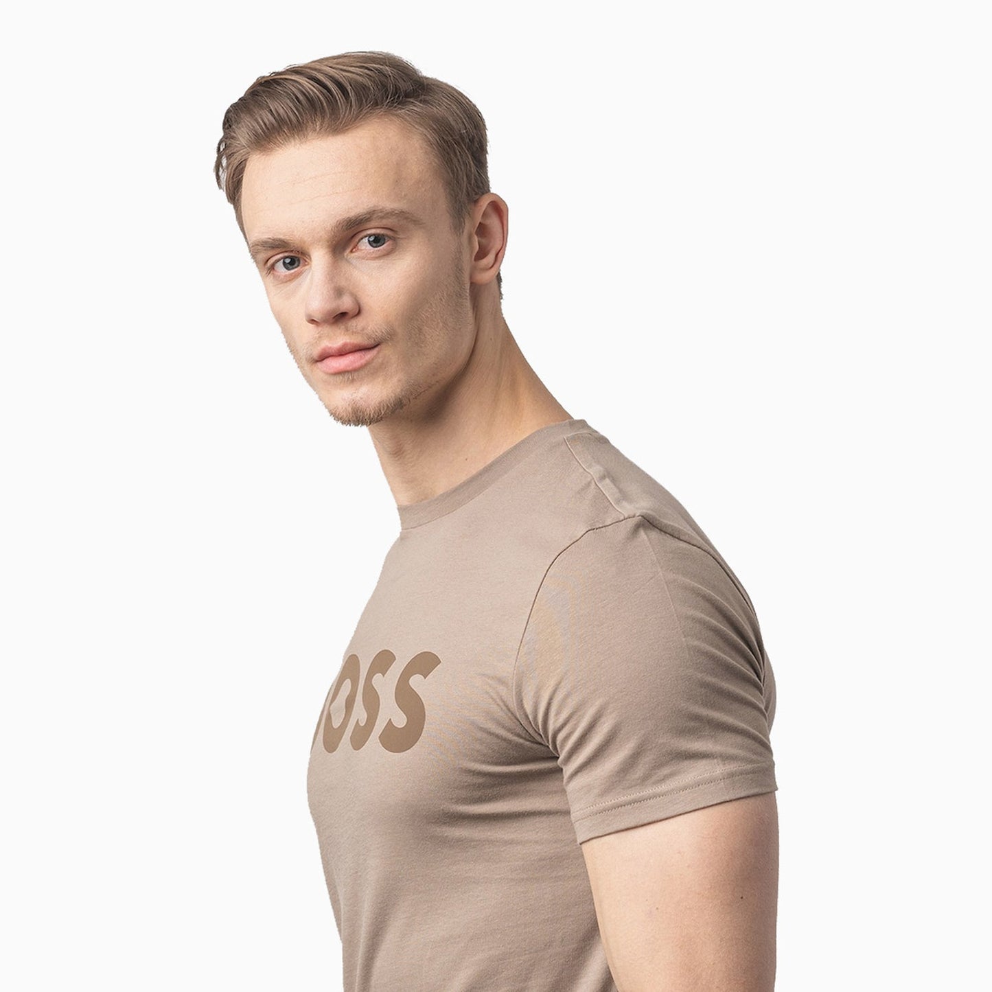 Men's Cotton Jersey T-Shirt With Rubber Print Logo