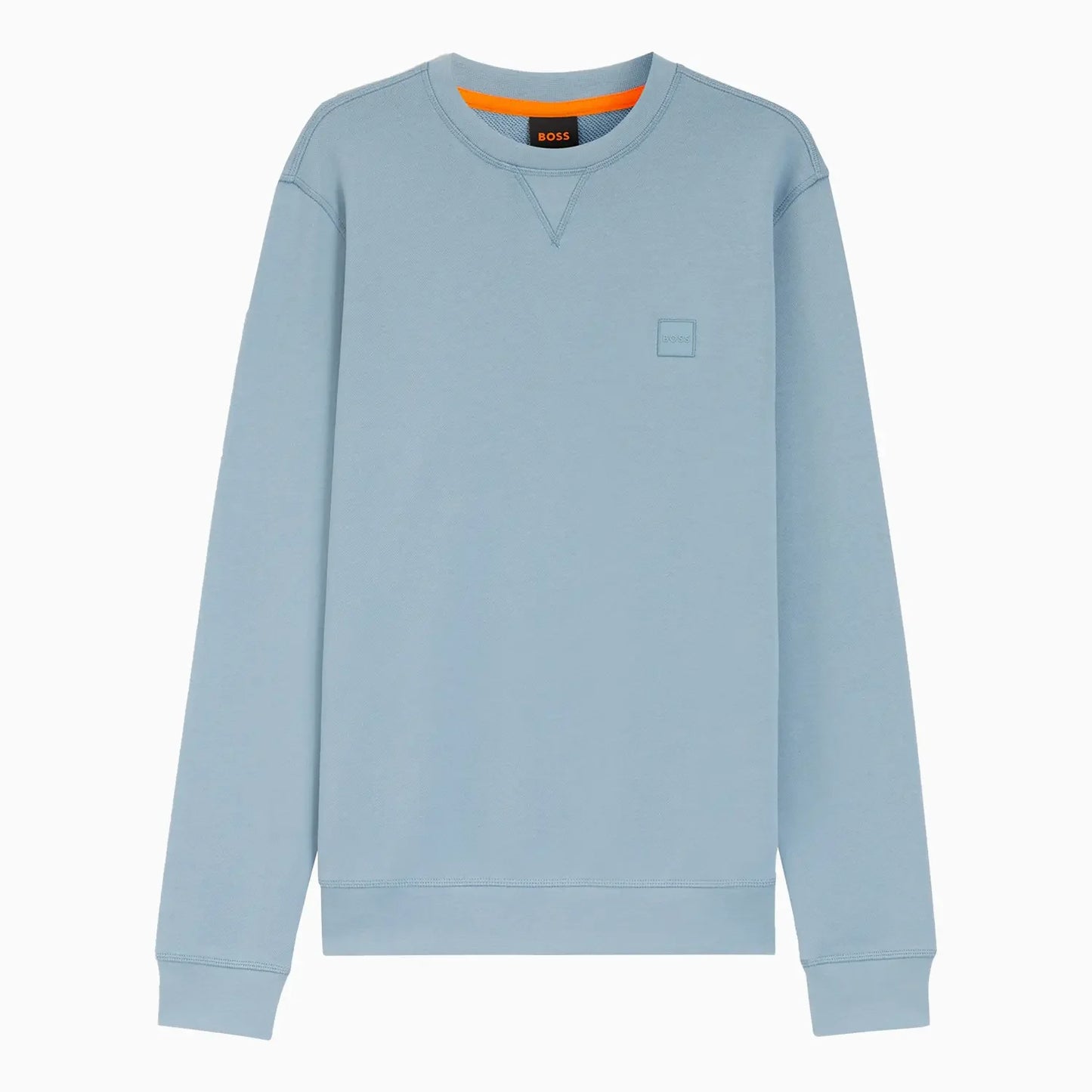 Men's Cotton Terry Sweatshirt with Logo Patch