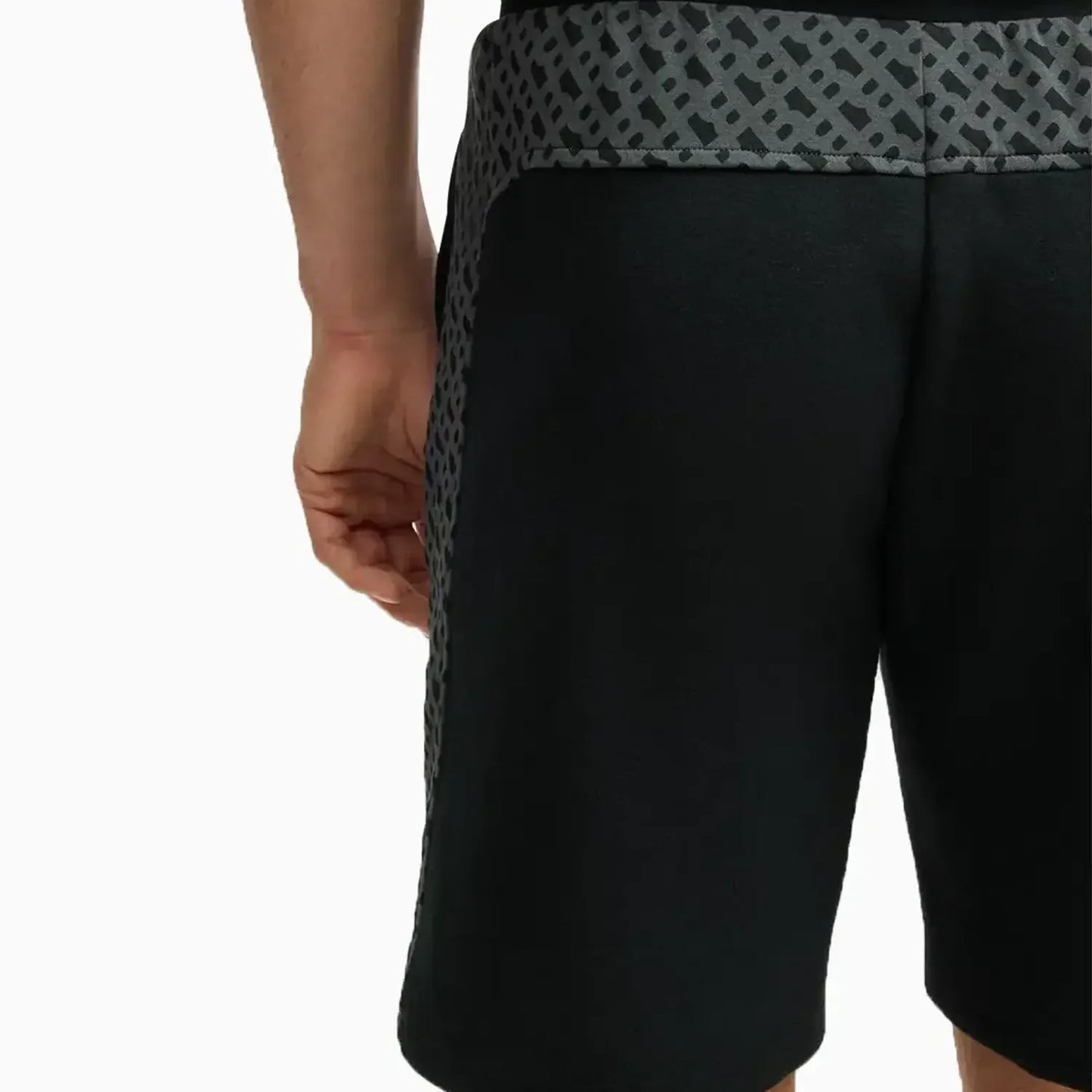Men's Shorts With Monogram Pattern Panels
