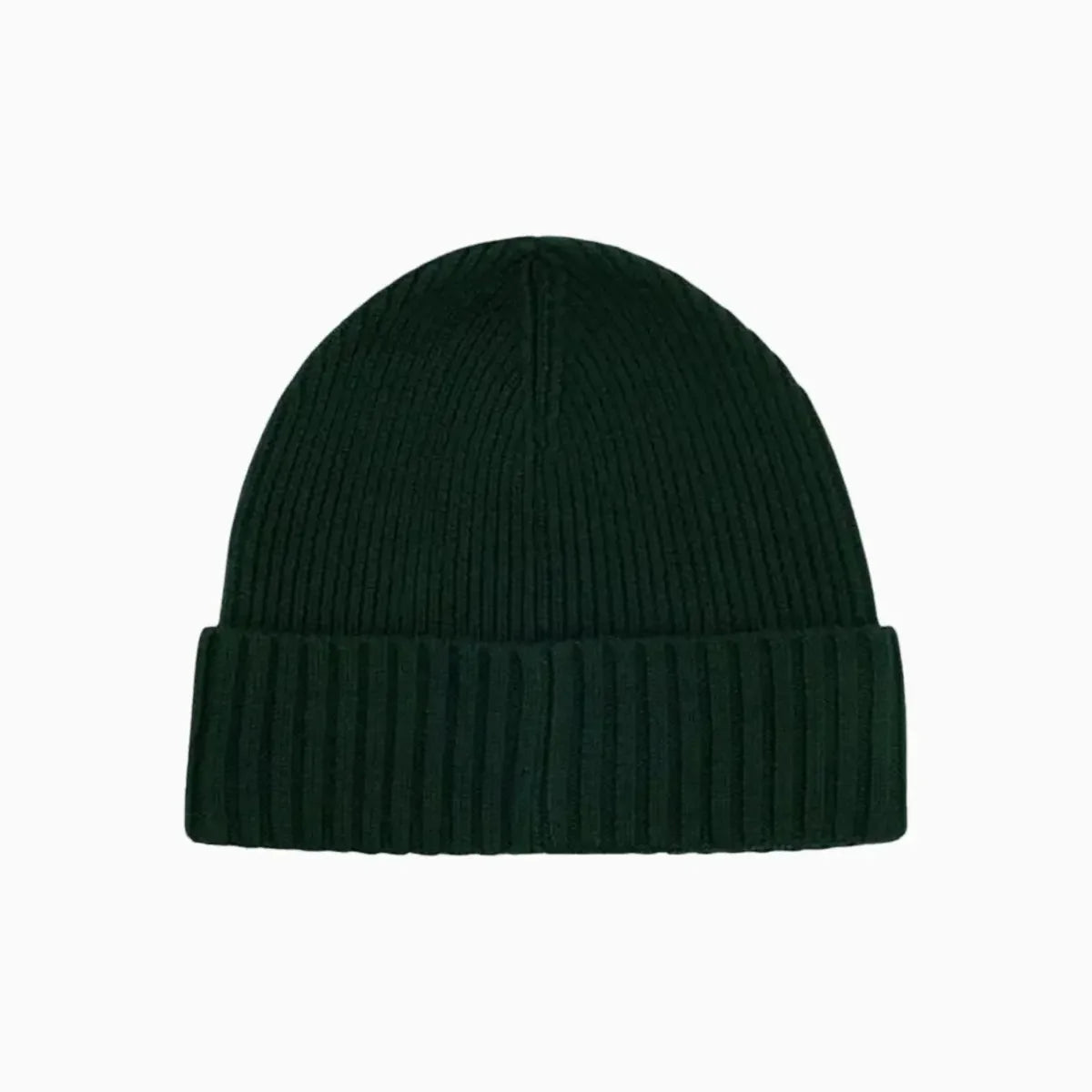 Ribbed Beanie Hat In Virgin Wool