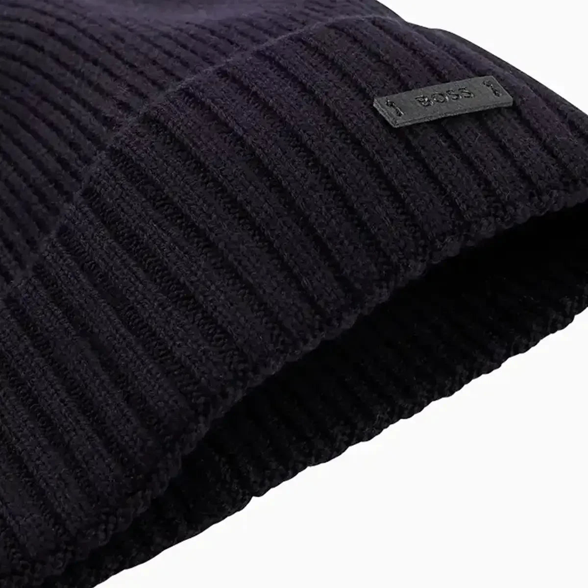 Ribbed Beanie Hat In Virgin Wool