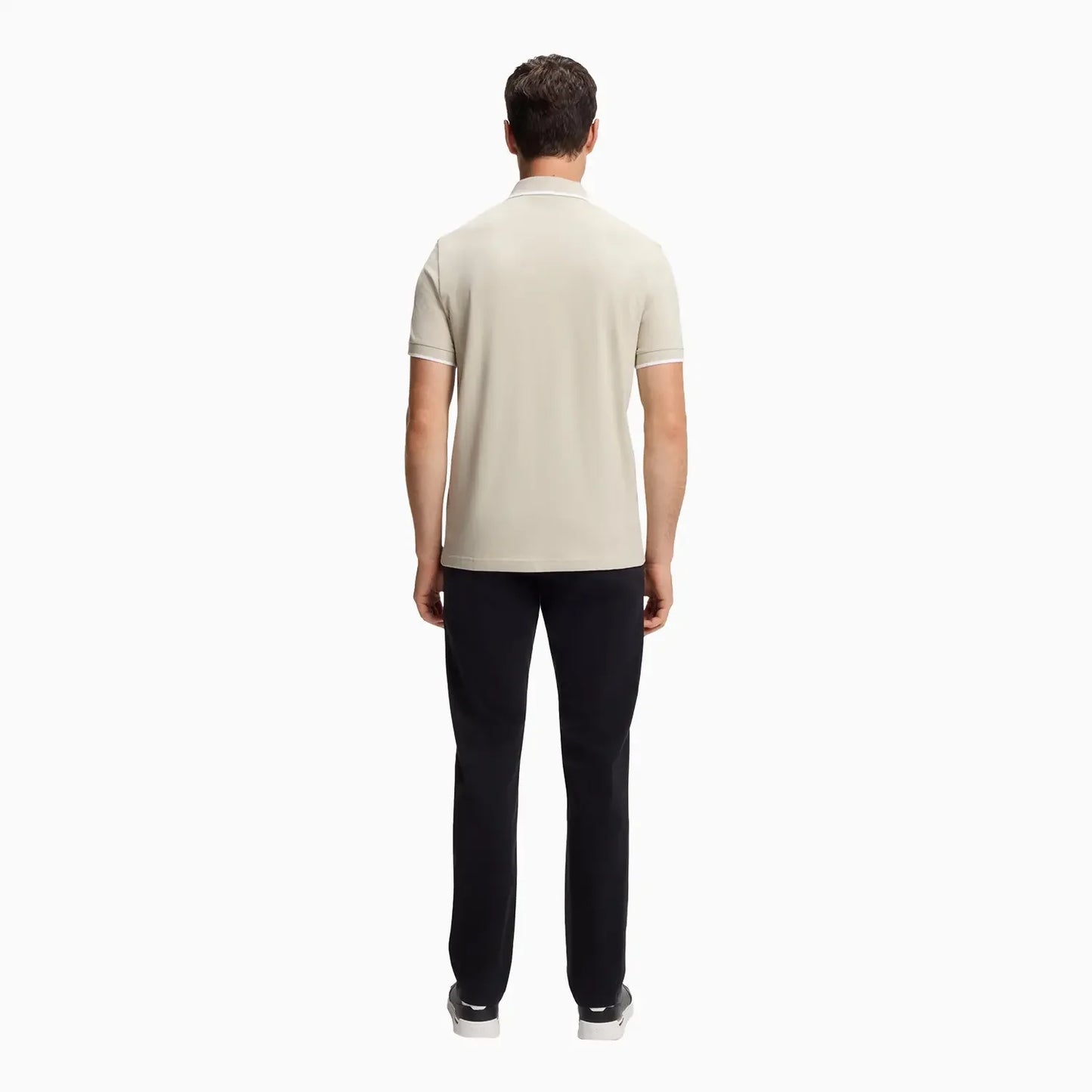 Men's Slim Fit Polo Shirt in Stretch-Cotton Piqué