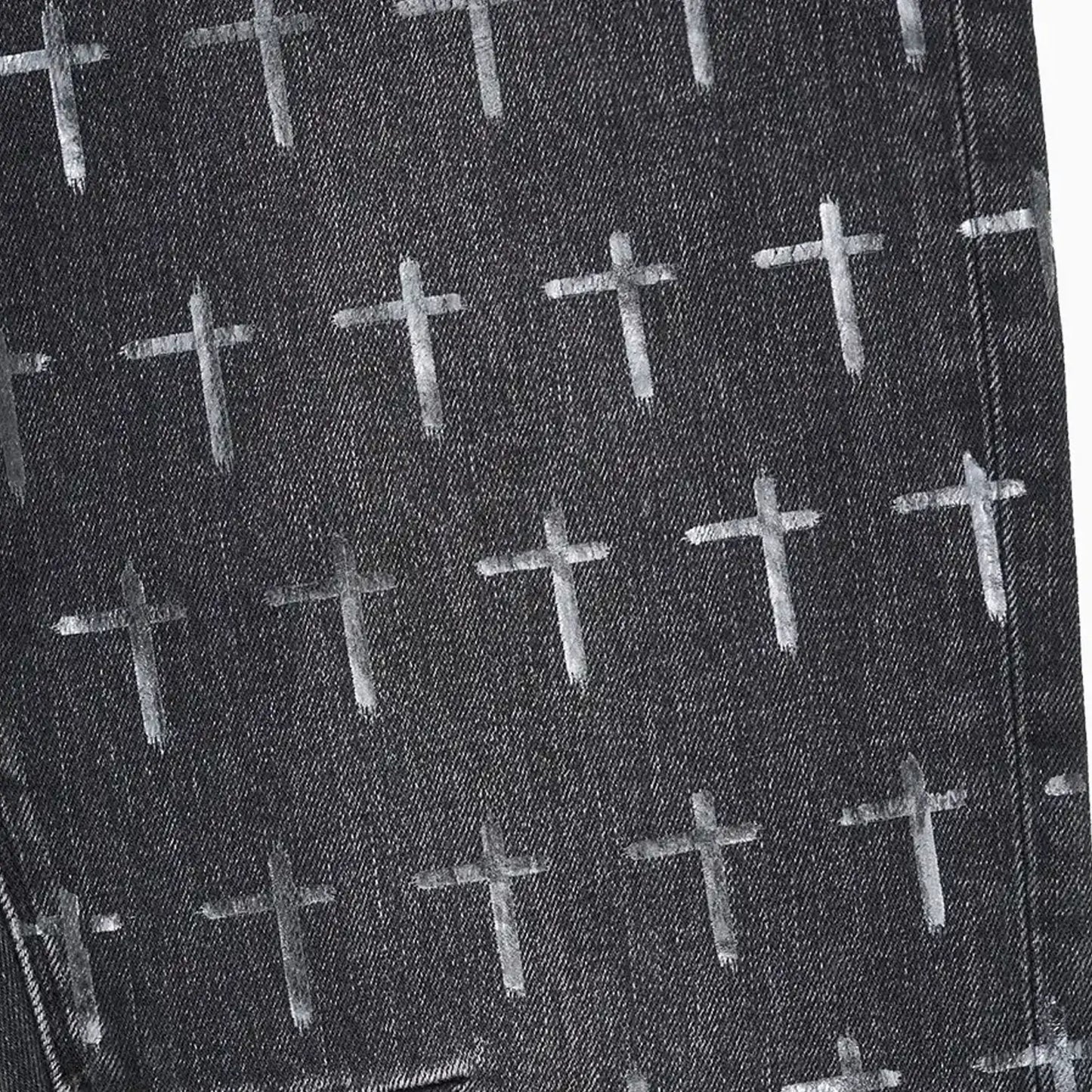 Men's Bryant Noir Coated Grey Denim Jean Pant