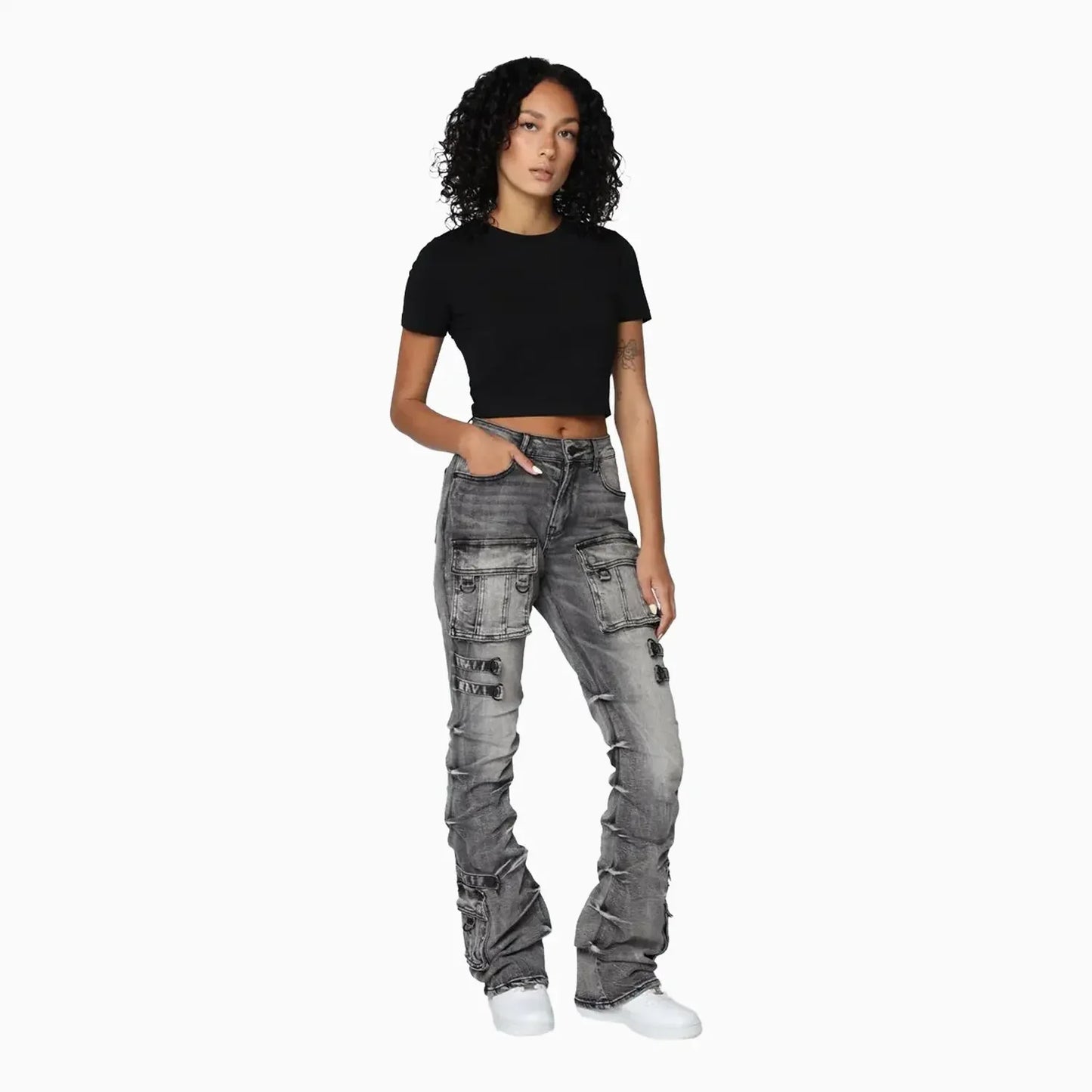 Women's High Rise Stacked Side Pinching Pant