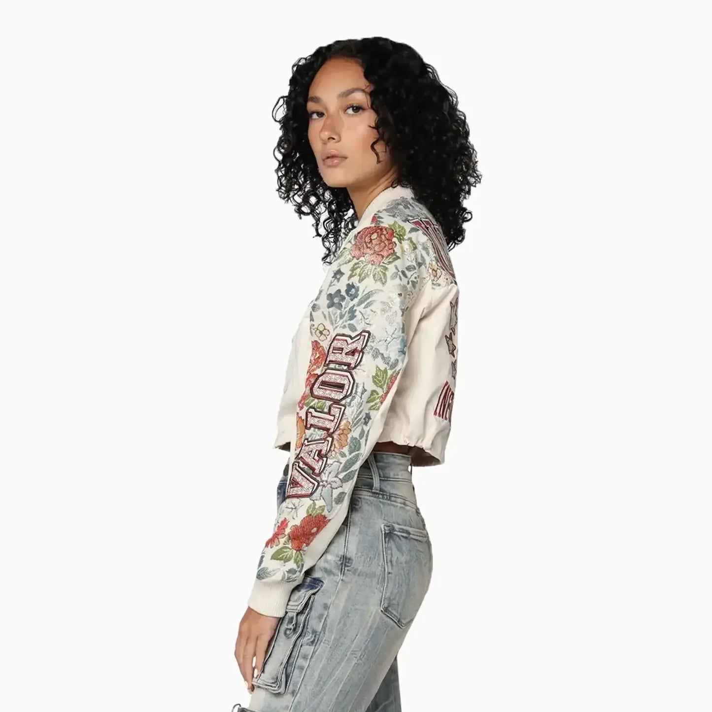 Women's Varsity Cropped Light Jacket