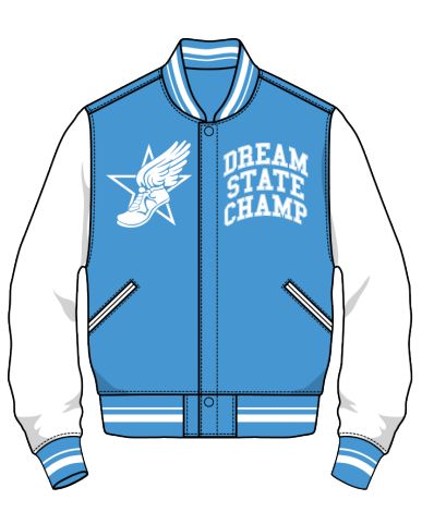 Men's  Dream State Rhinestone Varsity Jacket