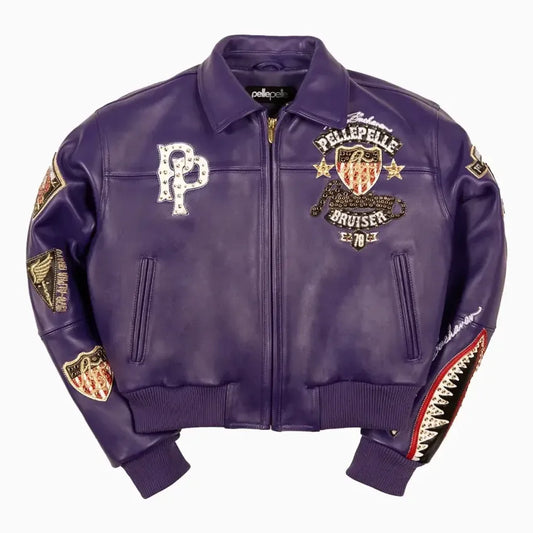 Women's American Bruiser Crop Leather Jacket