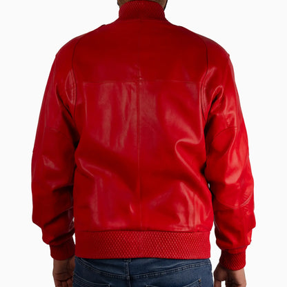 Men's Basic Blouson Leather Jacket