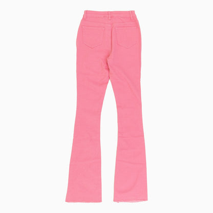 Women's Highwaist Fray Stacked Jeans Pant