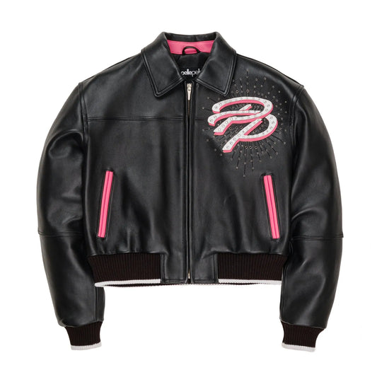Women's Greatest Of All Time Crop Leather Jacket