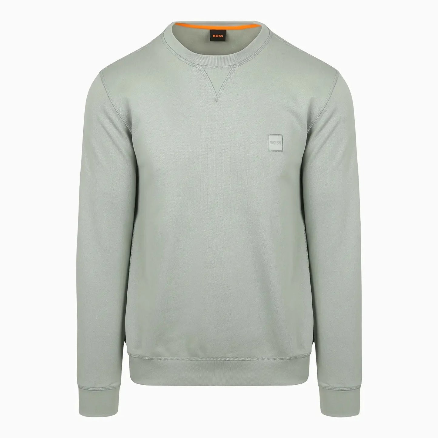 Men's Cotton Terry Sweatshirt with Logo Patch
