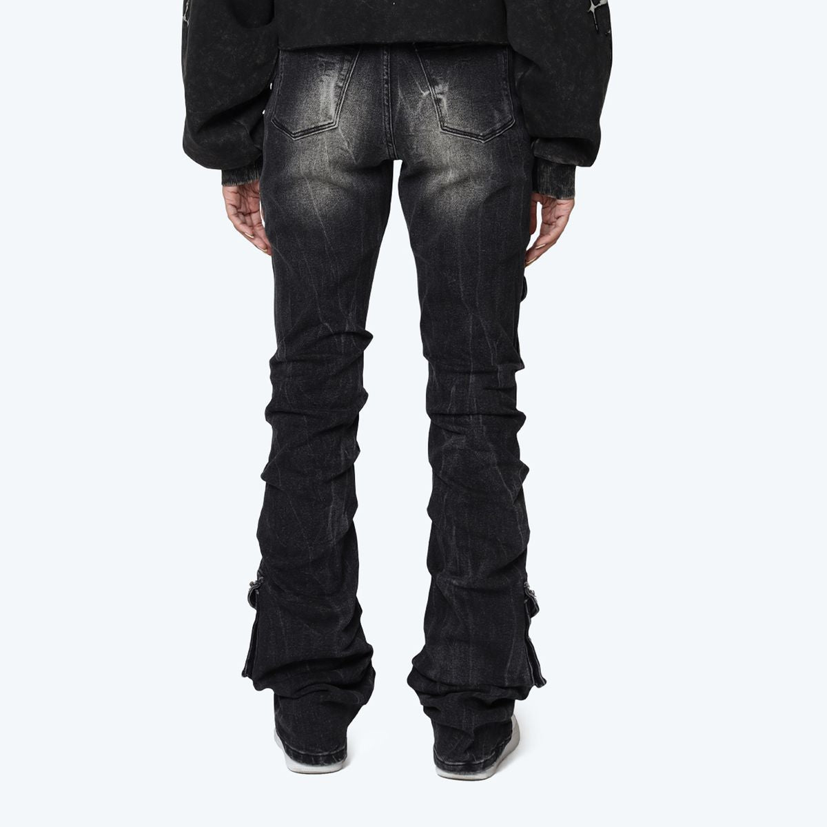 Women's High Rise Rhinestone Stacked Jeans Pant