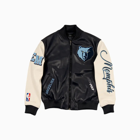 Men's Memphis Grizzlies Leather Varsity Jacket