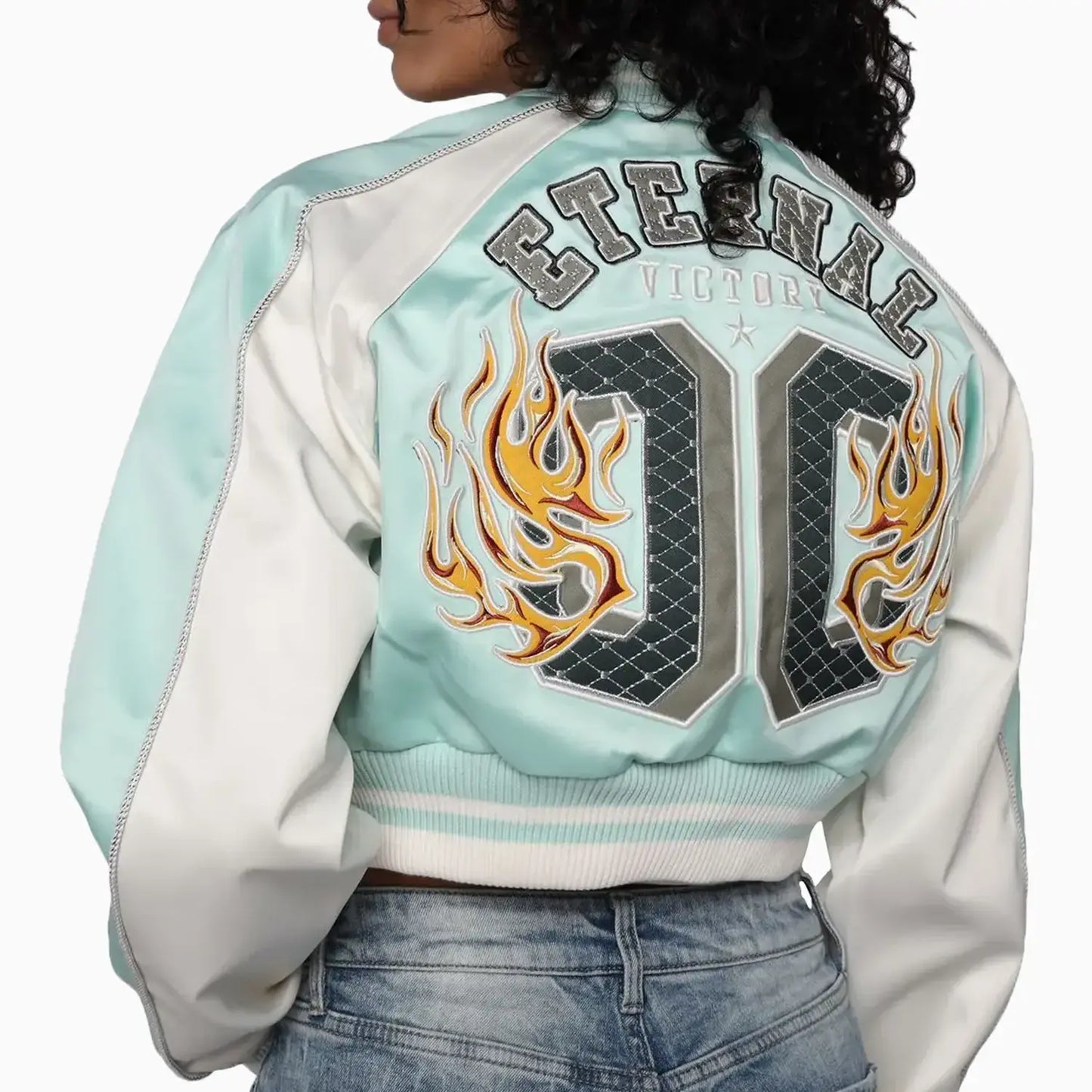 Women's Varsity Cropped Light Jacket