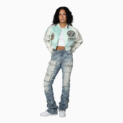 Women's Varsity Cropped Light Jacket