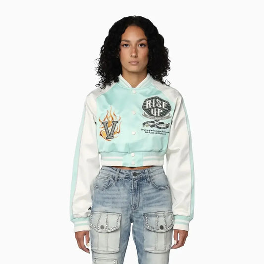 Women's Varsity Cropped Light Jacket