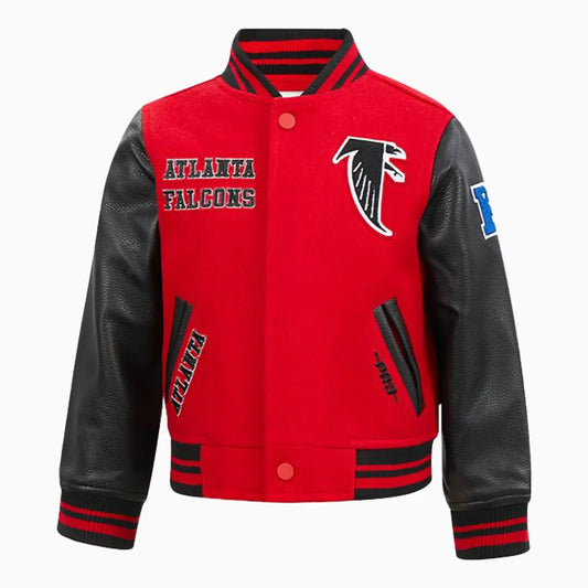 Kid's Atlanta Falcons NFL Retro Classic Rib Wool Varsity Jacket
