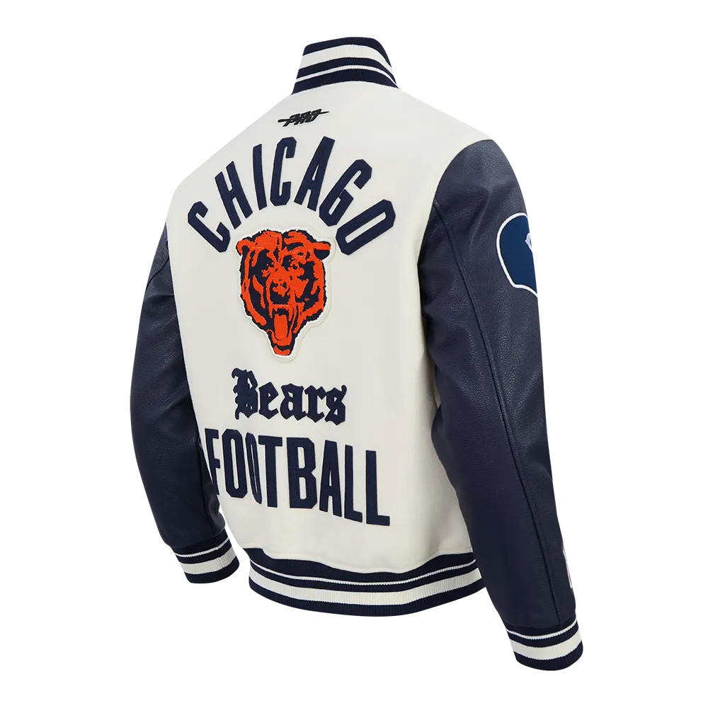 Men's Chicago Bears Original Rib Wool Varsity Jacket