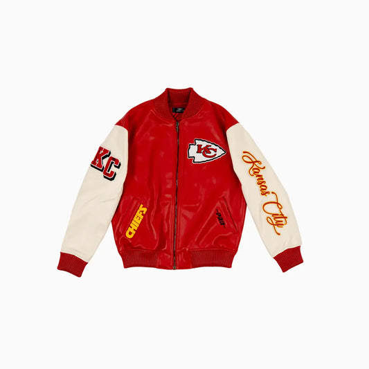 Men's Kansas City Chiefs Leather Varsity Jacket