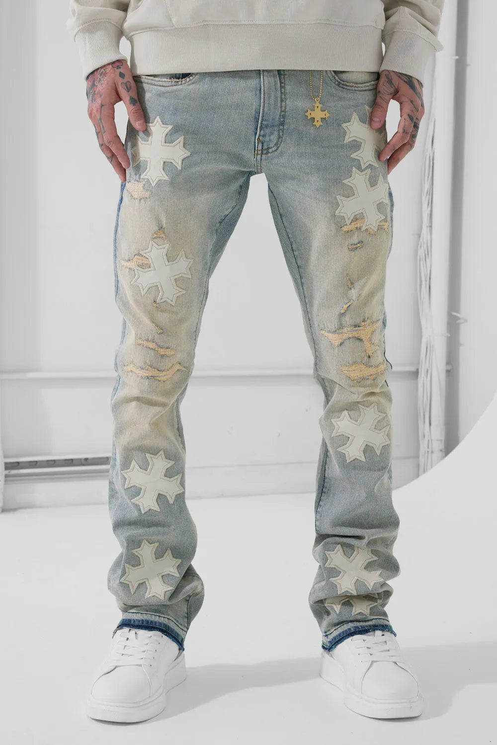 Men's Super Skinny Stacked Eden Denim Pant