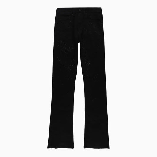 Men's Rhinestones Stacked Jean Pant