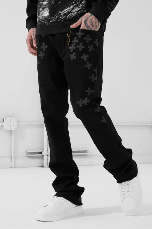 Men's Super Skinny Stacked Forbidden Fruit Denim Pant