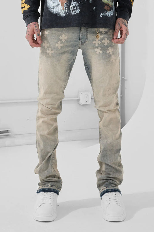 Men's Super Skinny Stacked Forbidden Fruit Denim Pant
