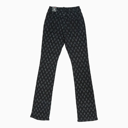 Women's Stacked King Rhinestone Denim Pant