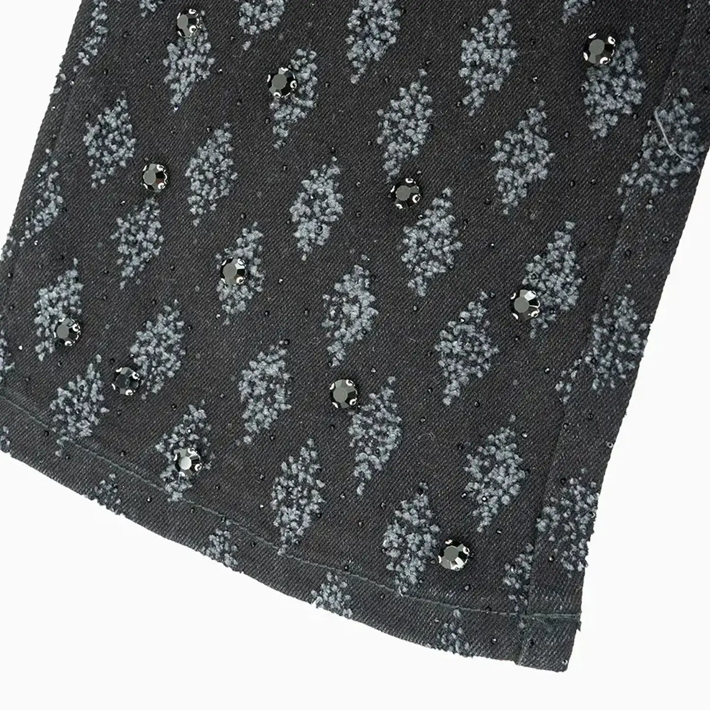 Women's Stacked King Rhinestone Denim Pant