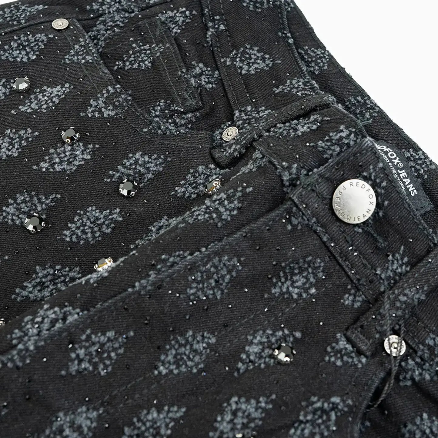 Women's Stacked King Rhinestone Denim Pant