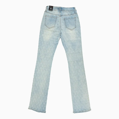 Women's Stacked King Rhinestone Denim Pant