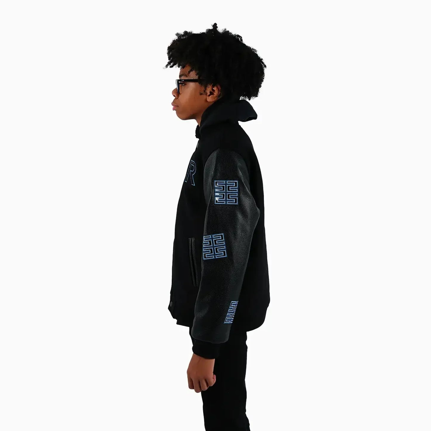 Kid's Reflective Wool Varsity Jacket