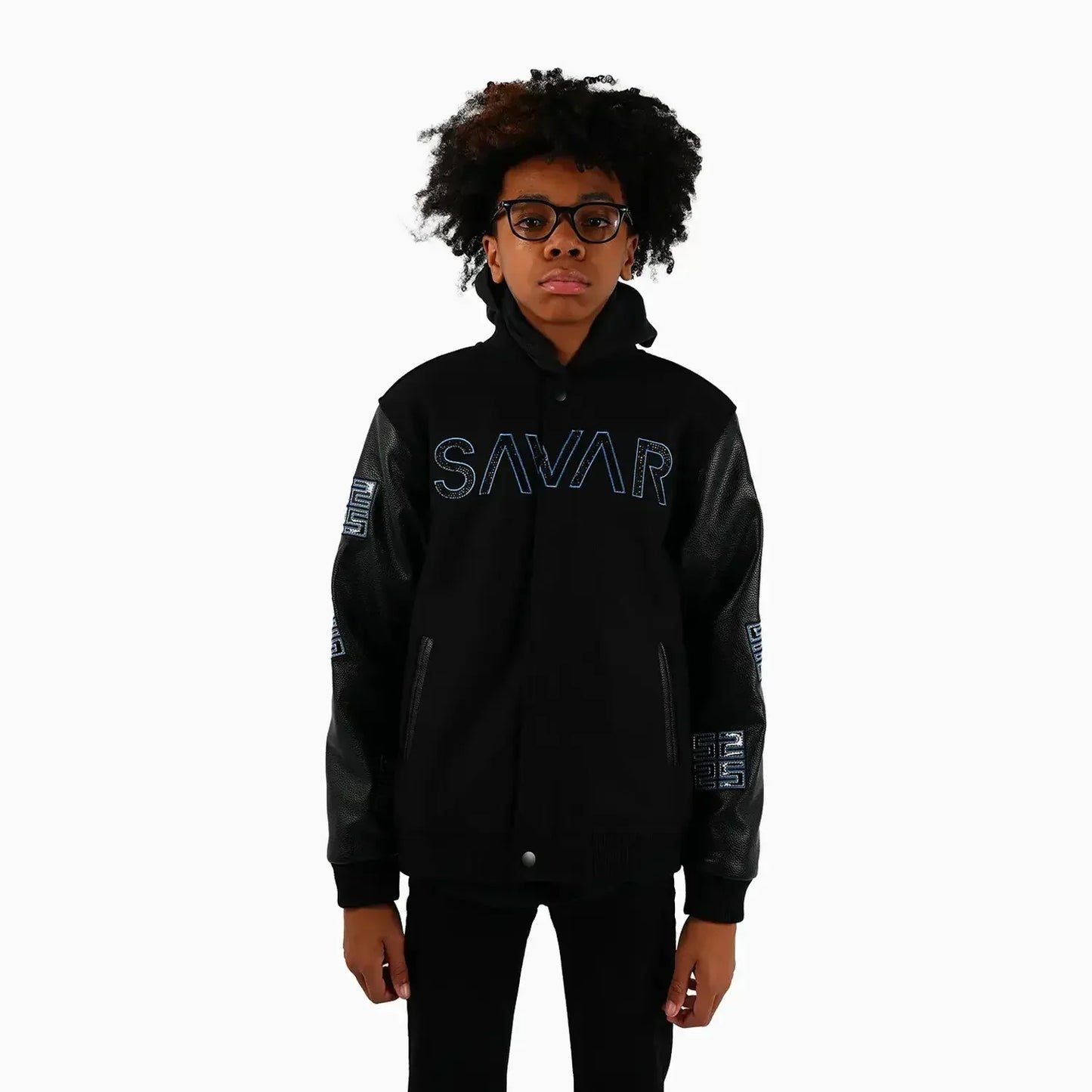 Kid's Reflective Wool Varsity Jacket