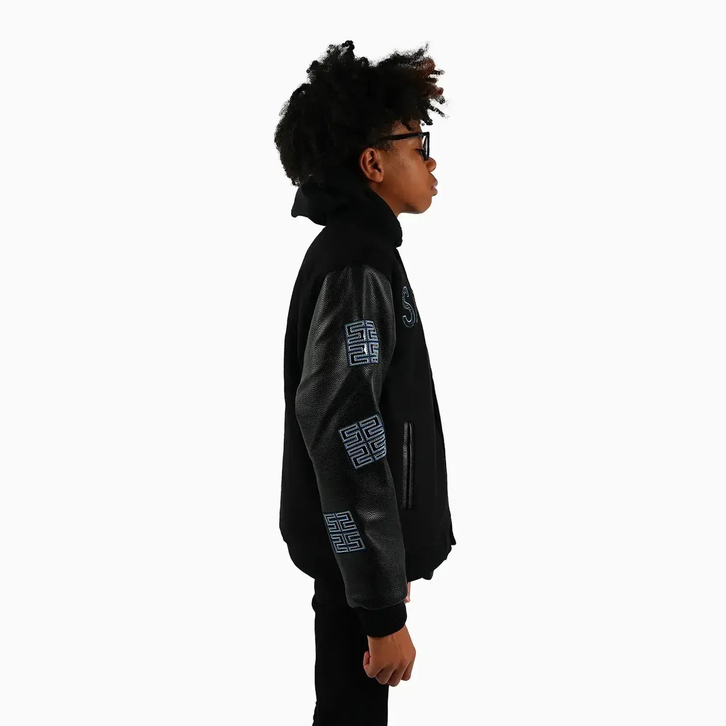 Kid's Reflective Wool Varsity Jacket