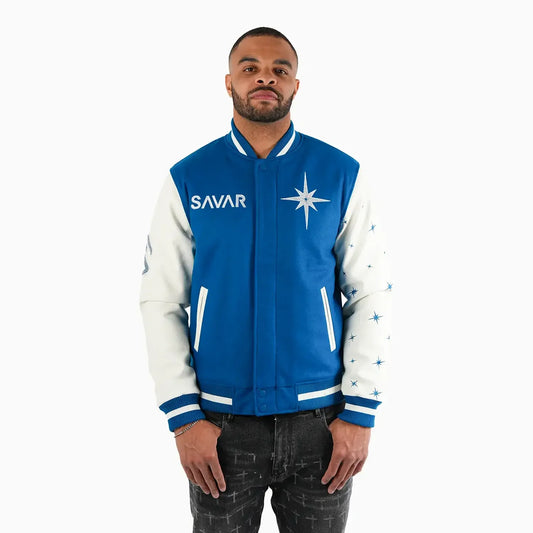 Men's Faded Wool Varsity Jacket