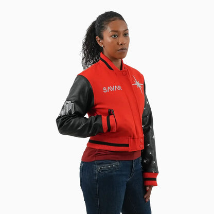 Women's Faded Wool Varsity Jacket
