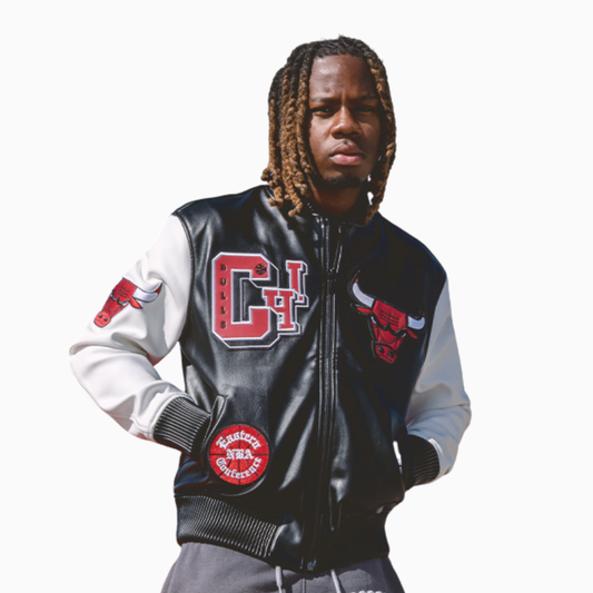Men's Chicago Bulls Leather Varsity Jacket