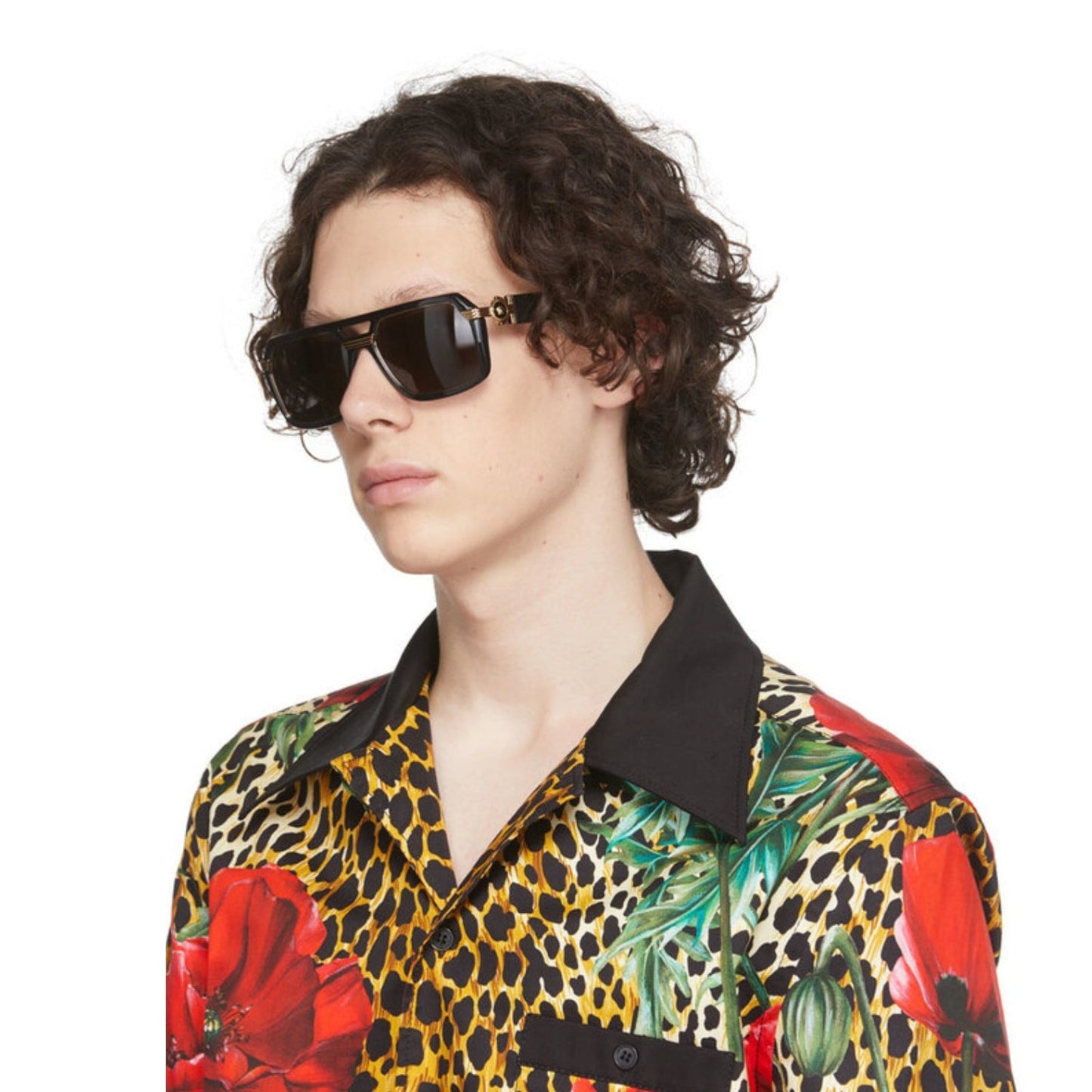 Men's Versace Vintage Icon Pilot Sunglasses