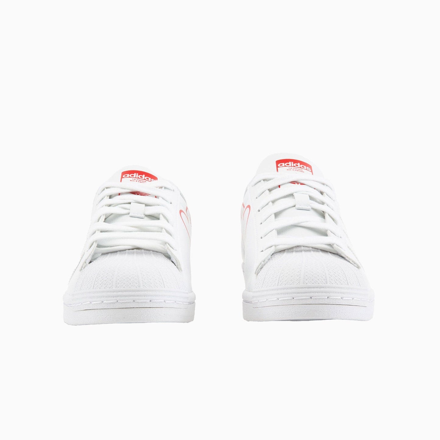 Kid's Superstar White Scarlet Grade School