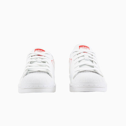 Kid's Superstar White Scarlet Grade School