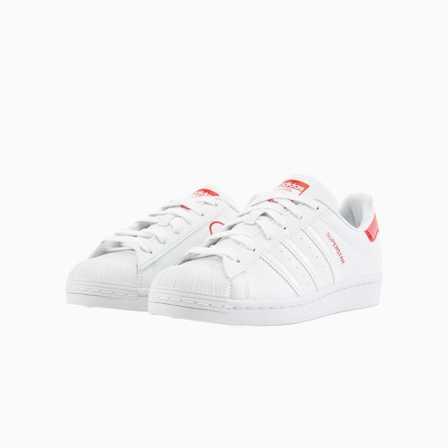 Kid's Superstar White Scarlet Grade School