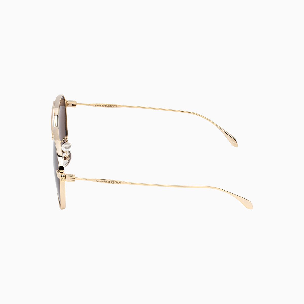 Alexander McQueen Gold Brown Sunglasses