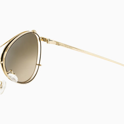 Alexander Mcqueen Pilot Gold Metal Sunglasses