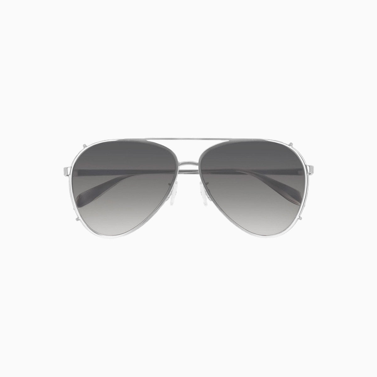 Alexander Mcqueen Grey Silver Metal Sunglasses
